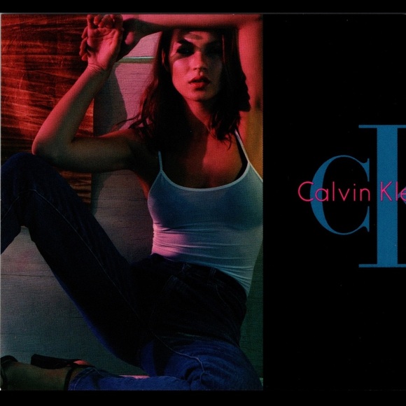 Vintage 1996 Postcard Calvin Klein Jean Kate Moss Layout Promo Fashion 4x6” New - Picture 3 of 5